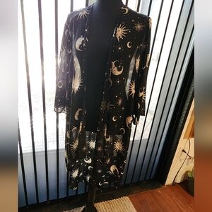 Hot Topic Celestial Black Sheer Robe
